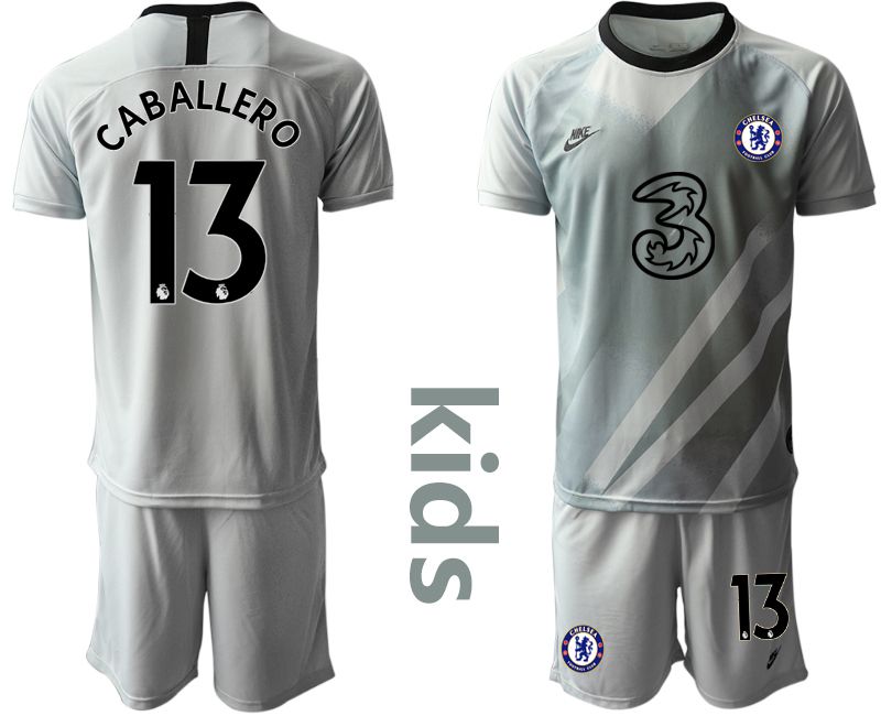 Youth 2020-2021 club Chelsea gray goalkeeper #13 Soccer Jerseys